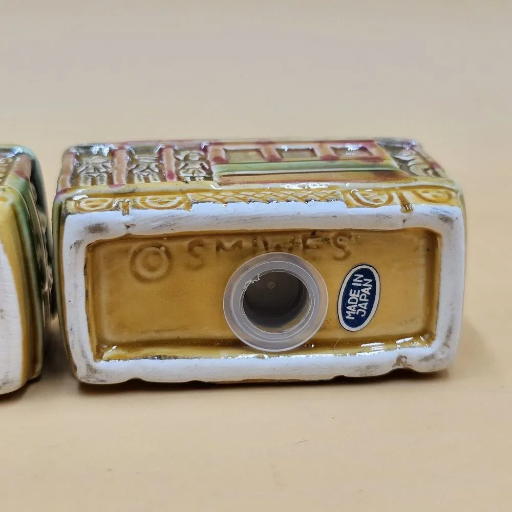 Vintage San Francisco Cable Street Car Salt & Pepper Shakers Ceramic Japan 2